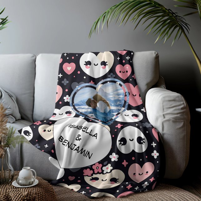 Cobertor Sherpa Dia de os namorados Personalizado Fotografias e No (Criador carregado)