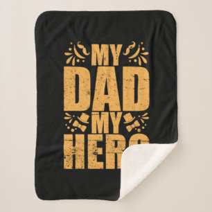 Cobertor Sherpa Dia dos Pais Meu Pai Meu Herói