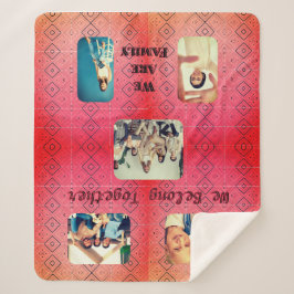 Cobertor Sherpa Diamante Vermelho Suave da Foto Retroativa