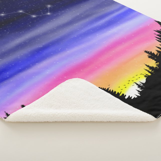 Cobertor Sherpa Diamond Night Sherpa Blanket (3/4)