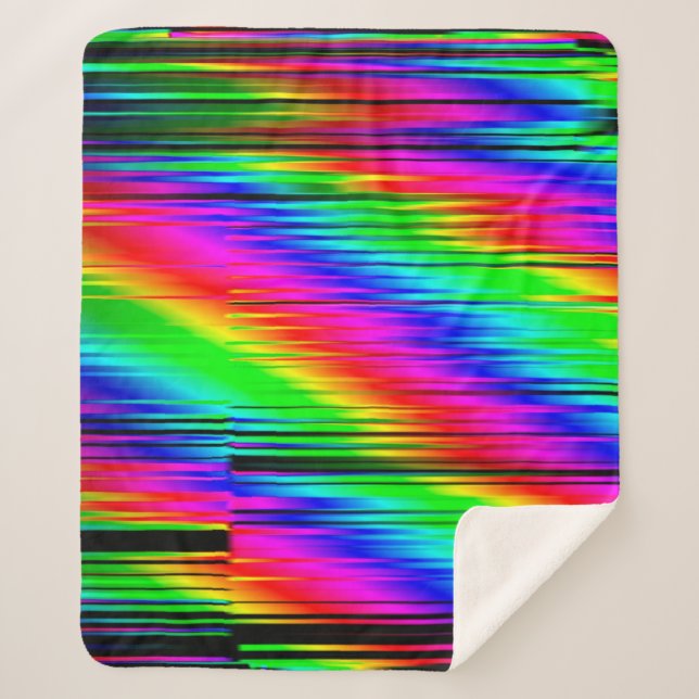 Cobertor Sherpa Digital effects. Multicolor abstract background. C (Frente)