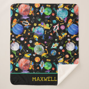 Cobertor Sherpa Dinossauro Construção de Crianças Espaciais Per