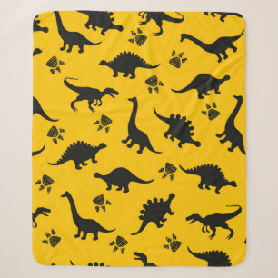Cobertor Sherpa Dinossauros de crianças lindas Dinossauros colori