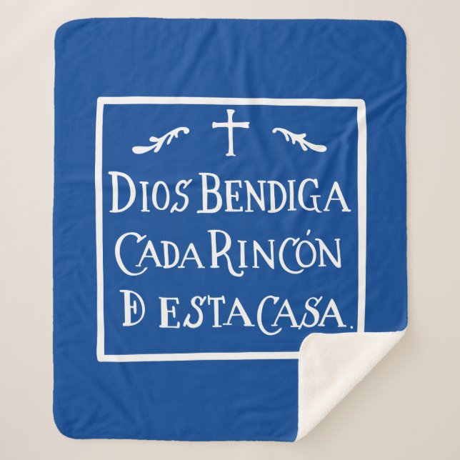 Cobertor Sherpa Dios bendiga cada rincon (Frente)