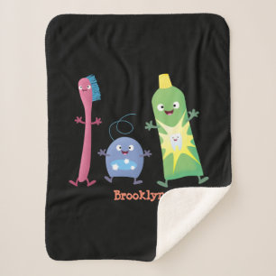 Cobertor Sherpa Dobra de dente de pasta de dente de dente de pasta