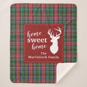 Cobertor Sherpa Doce Casa Tartan MacCulloch Xadrez Personalizada