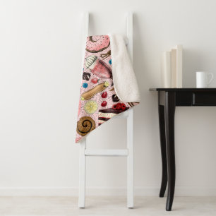 Cobertor Sherpa Doces a rosa