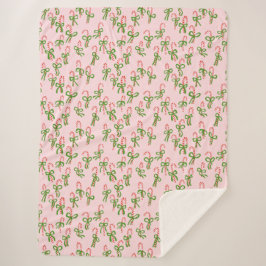 Cobertor Sherpa Doces de Natal Bonitos Canes de Natal Munique