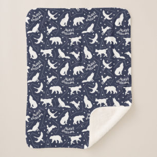 Cobertor Sherpa Doces Sonhos   Constelações estelares