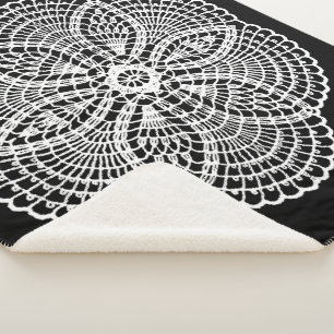Cobertor Sherpa Doily Art Sherpa Blanket