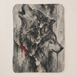 Cobertor Sherpa Dois Lobos, Um Coração