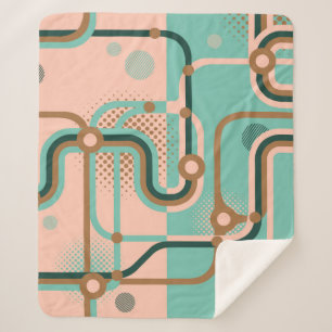 Cobertor Sherpa Dois padrões perfeitos em cores diferentes. Abstra