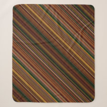Dossel de Outono Marrom e Verde Listrado