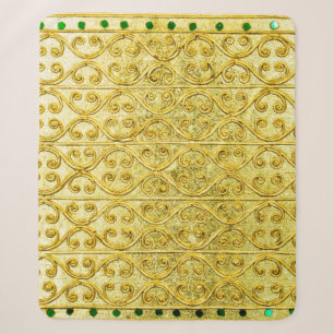 Cobertor Sherpa Dourado padrão sem costura de metal 