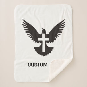 Cobertor Sherpa Dove com Cruz