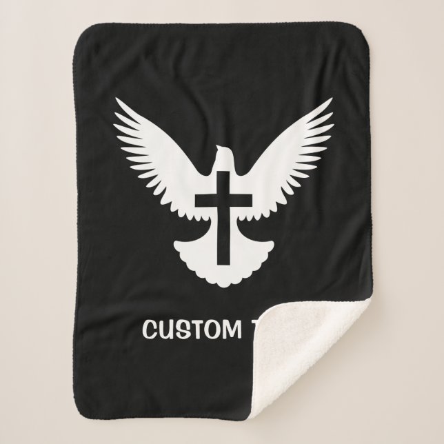Cobertor Sherpa Dove com Cruz (Frente)