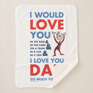 Cobertor Sherpa Dr. Seuss   Eu Te Amo Pai Tanto Que Você Vê