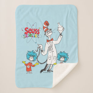 Cobertor Sherpa Dr. Seuss Gato na Ciência do Hat Seuss