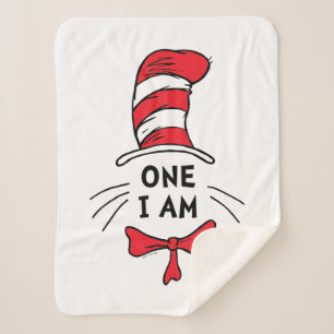Cobertor Sherpa Dr. Seuss Gato no Chapéu - Um Eu Sou