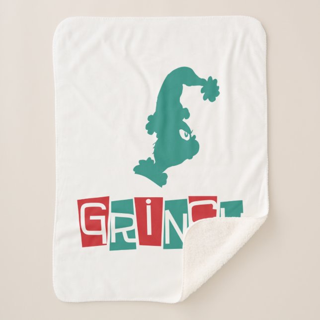 Cobertor Sherpa Dr. Seuss | Grinch - Vermelho & Verde (Frente)