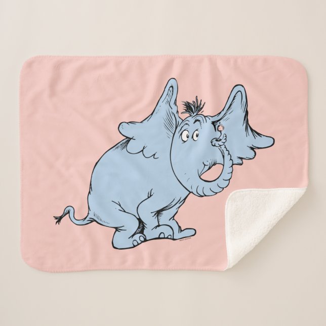 Cobertor Sherpa Dr. Seuss | Horton Visão Lateral (Frente (Horizontal))