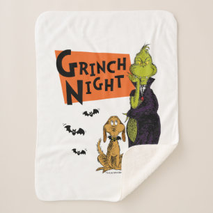Cobertor Sherpa Dr. Seuss   Noite do Grinch no Halloween Gráfico