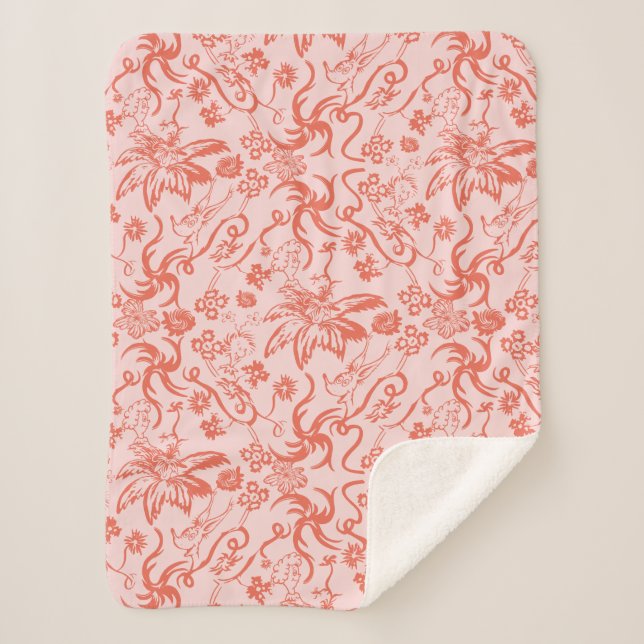 Cobertor Sherpa Dr. Seuss | Padrão de Dia de as mães Floral (Frente)