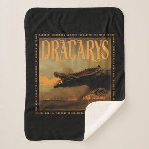 Cobertor Sherpa "Dracarys" Drogon Brething Fire Graphic