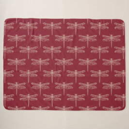 Cobertor Sherpa Dragões em Vermelho Brick