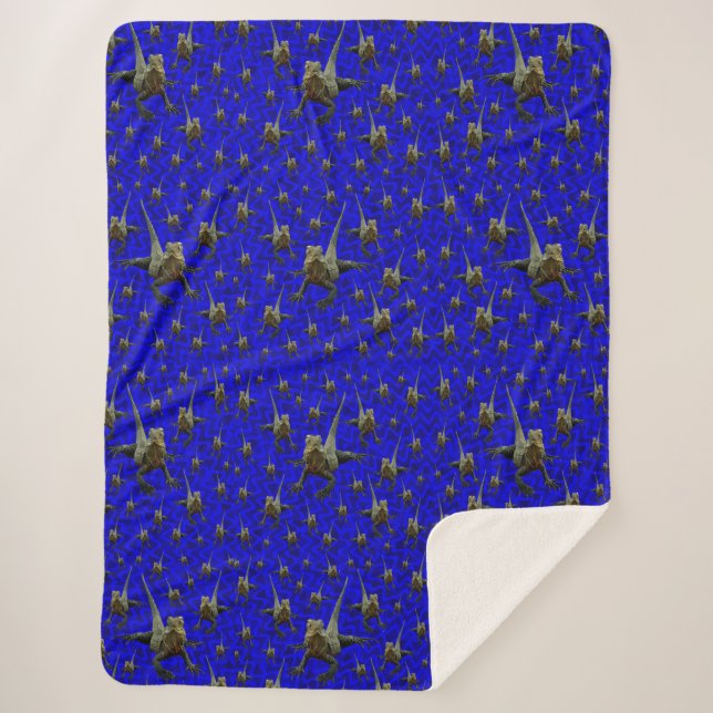 Cobertor Sherpa Dragon Lizard, Lge Sherpa Blanket (Frente)