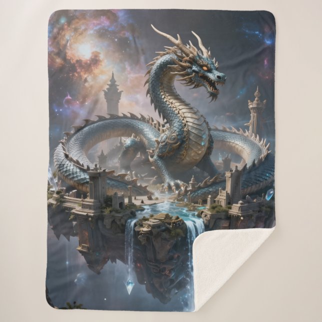 Cobertor Sherpa Dragon World – The Realm of Fire and Magic´2 (Frente)