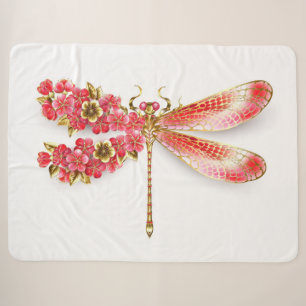 Cobertor Sherpa Dragonfly com joalheria sakura