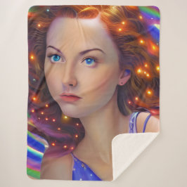 Cobertor Sherpa DreamGirl com Luzes Arco-Íris