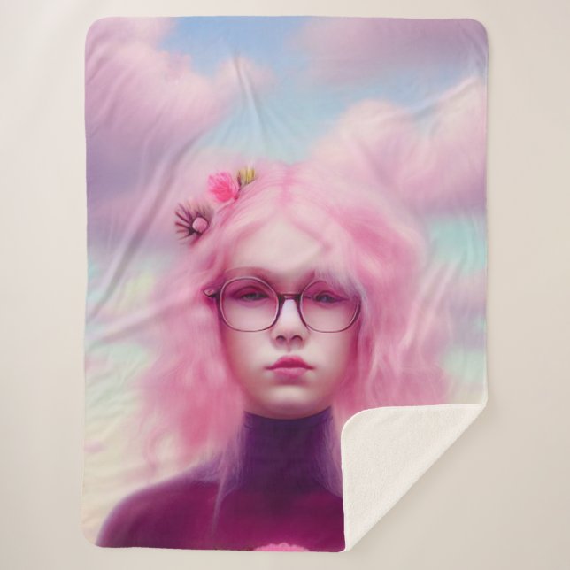 Cobertor Sherpa Dreamy Rosa (Frente)