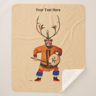 Cobertor Sherpa Drumming Shaman