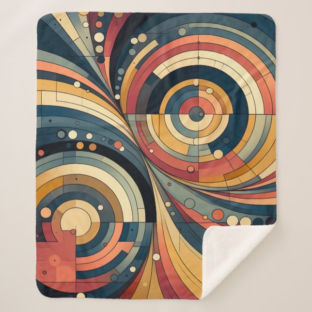 Cobertor Sherpa Dualidade - Bauhaus - Sherpa Throw Blanket (Frente)