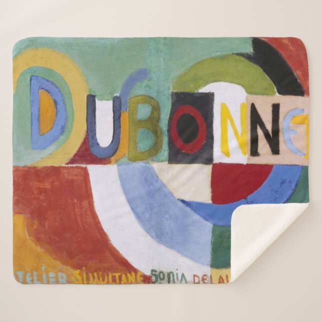 Cobertor Sherpa Dubonnet | Sonia Delaunay | (Frente (Horizontal))