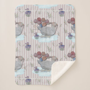 Cobertor Sherpa Duck Balloons Nursery Theme Baby Cloth Sherpa Blan