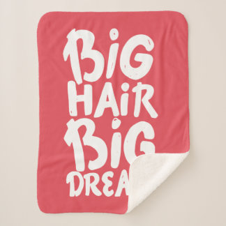 Cobertor Sherpa É sonhos grandes do cabelo grande