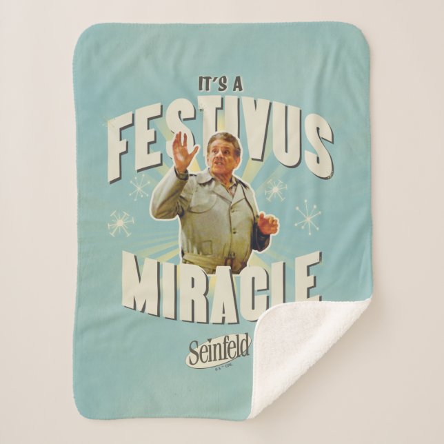 Cobertor Sherpa É um Milagre do Festivus (Frente)