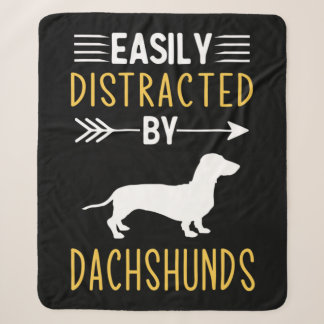 Cobertor Sherpa Easily Distracted By Dachshunds