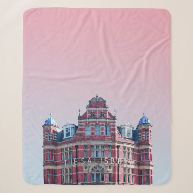 COBERTOR SHERPA EDIFÍCIO DE SALISBURY SOB PINK SKIES (Frente)