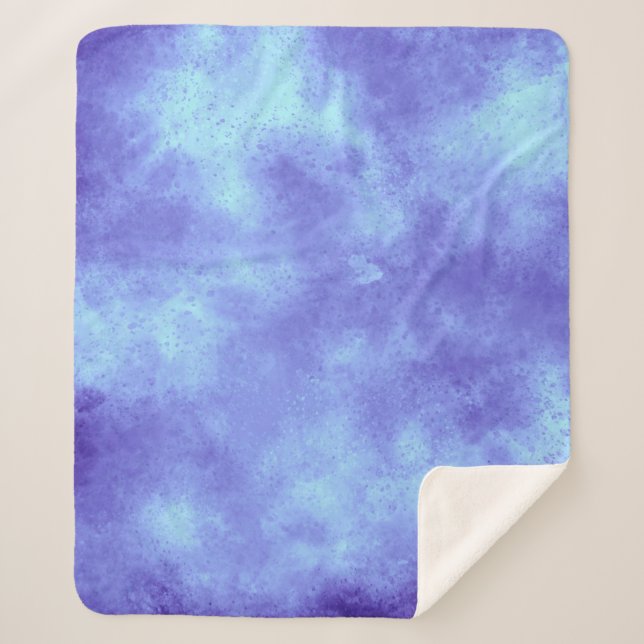 Cobertor Sherpa Efeito de Nuvem de Tempestade Azul Sherpa Blanket (Frente)