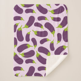 Cobertor Sherpa EggPlant EggPlant Purple Vegetal Design