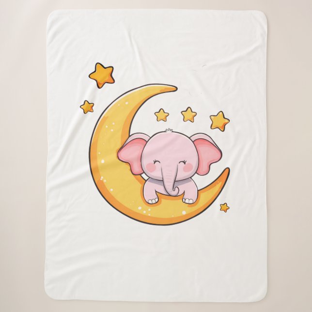 Cobertor Sherpa Elefante bebê (Frente)