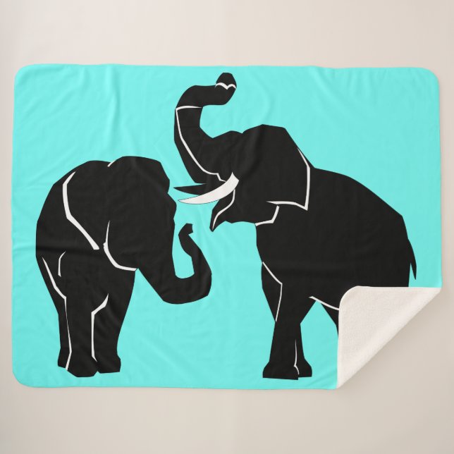 Cobertor Sherpa Elefante Sherpa Blanket (Frente (Horizontal))
