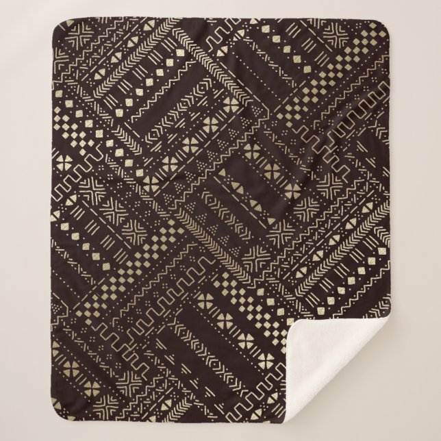 Cobertor Sherpa Elegância Afrocêntrica para a Vida Justa (Frente)