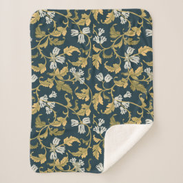 Cobertor Sherpa Elegância Botânica Vintage