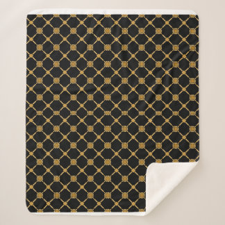 Cobertor Sherpa Elegância da trava do ouro