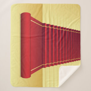 Cobertor Sherpa Elegância de tapetes vermelhos: fundo de vindima.